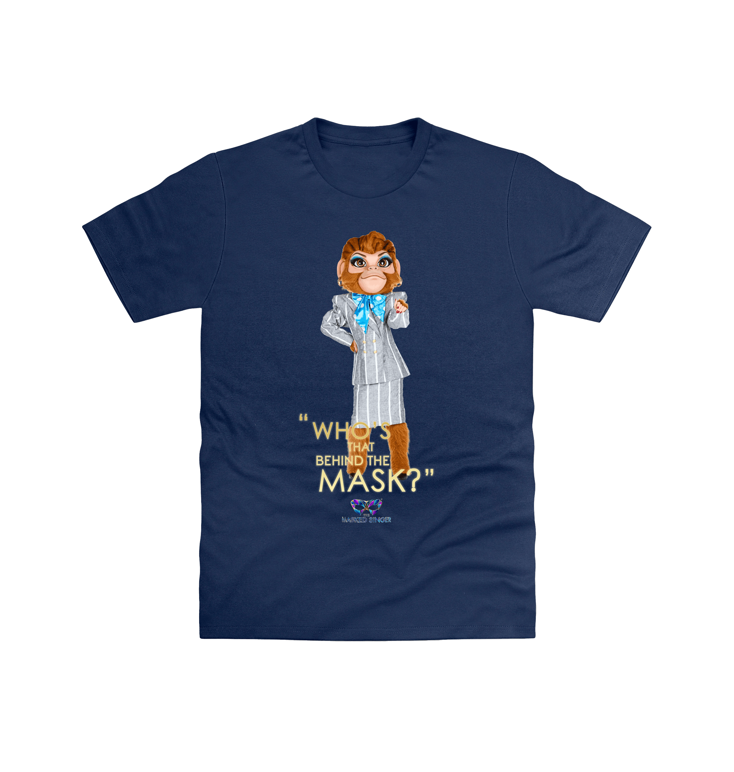 Navy Printed T-shirt Front